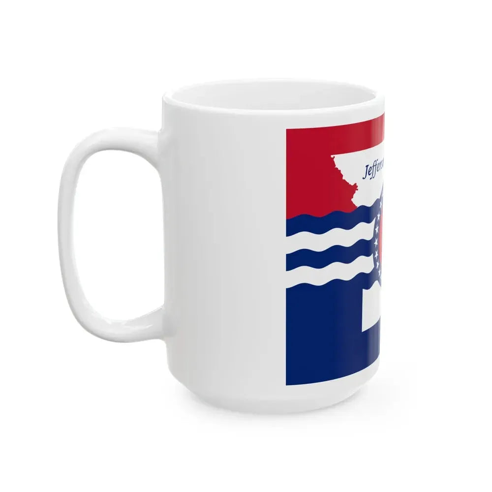 Flag of Jefferson City Missouri (United States) White Coffee Mug - Go Mug Yourself