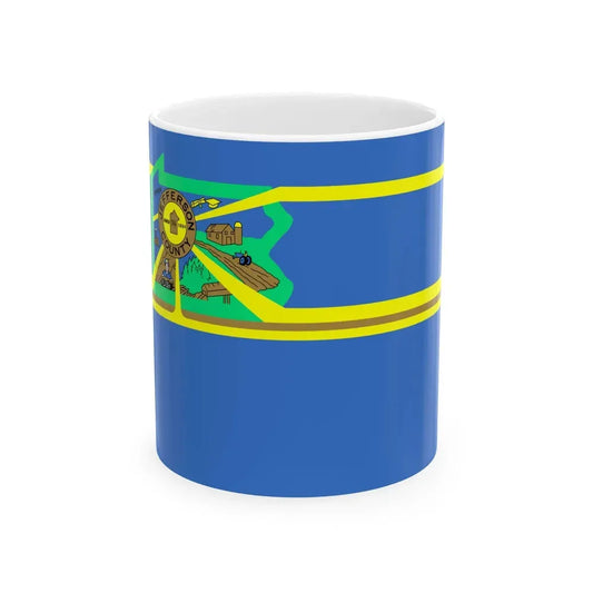 Flag of Jefferson County Pennsylvania (United States) White Coffee Mug 11oz - Go Mug Yourself
