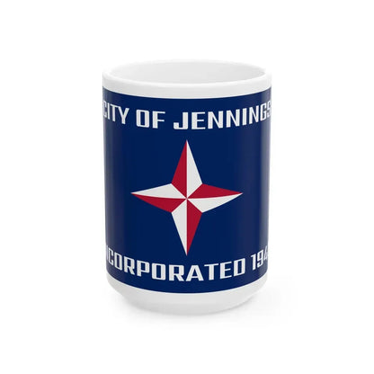 Flag of Jennings Missouri (United States) White Coffee Mug 15oz - Go Mug Yourself