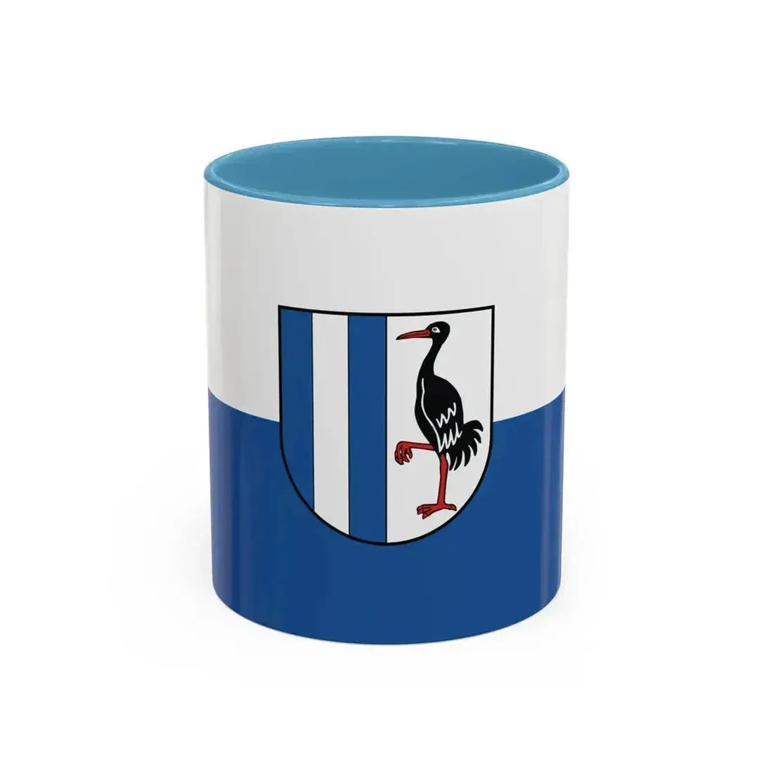 Flag of Jerichower Land Germany - Accent Coffee Mug 11oz Light Blue - Go Mug Yourself