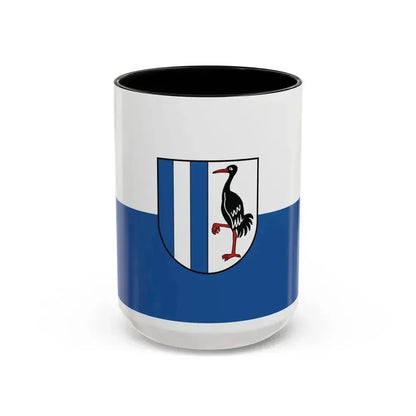 Flag of Jerichower Land Germany - Accent Coffee Mug 15oz Black - Go Mug Yourself
