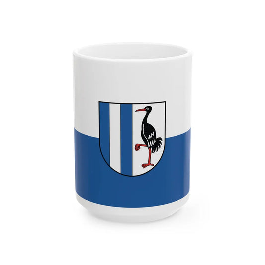 Flag of Jerichower Land Germany - White Coffee Mug-15oz-Go Mug Yourself