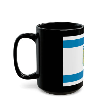 Flag of Jerusalem Israel - Black Coffee Mug-Go Mug Yourself