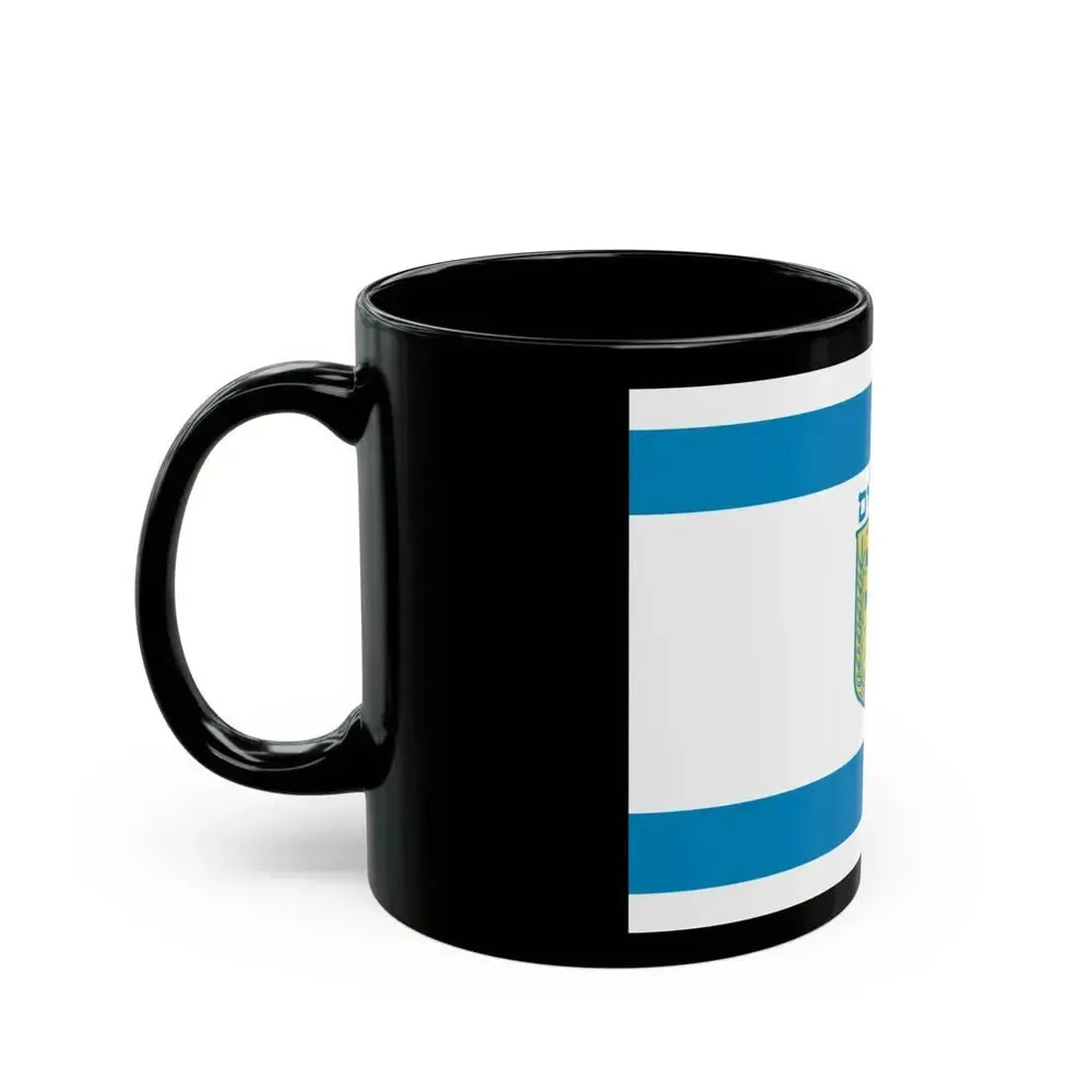 Flag of Jerusalem Israel - Black Coffee Mug - Go Mug Yourself