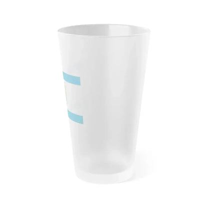 Flag of Jerusalem Israel - Frosted Pint Glass 16oz - Go Mug Yourself