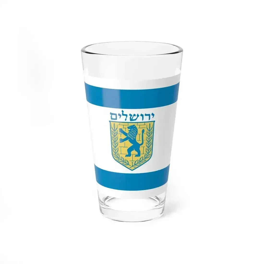 Flag of Jerusalem Israel - Pint Glass 16oz 16oz - Go Mug Yourself