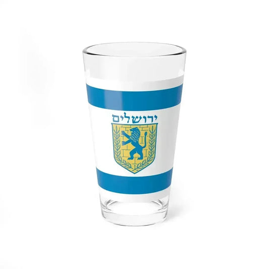 Flag of Jerusalem Israel - Pint Glass 16oz 16oz - Go Mug Yourself