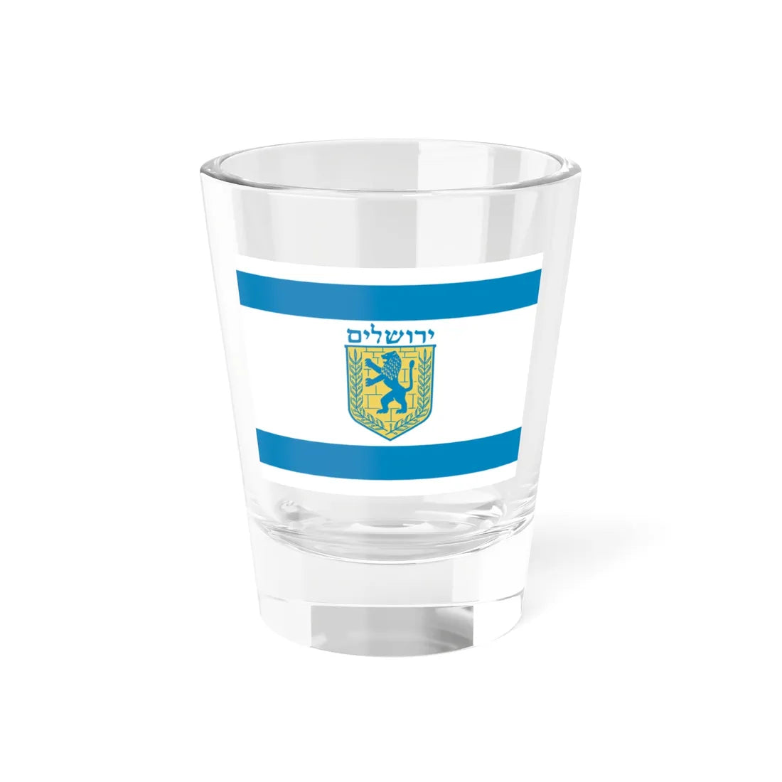 Flag of Jerusalem (Israel) Shot Glass 1.5oz 1.5oz - Go Mug Yourself