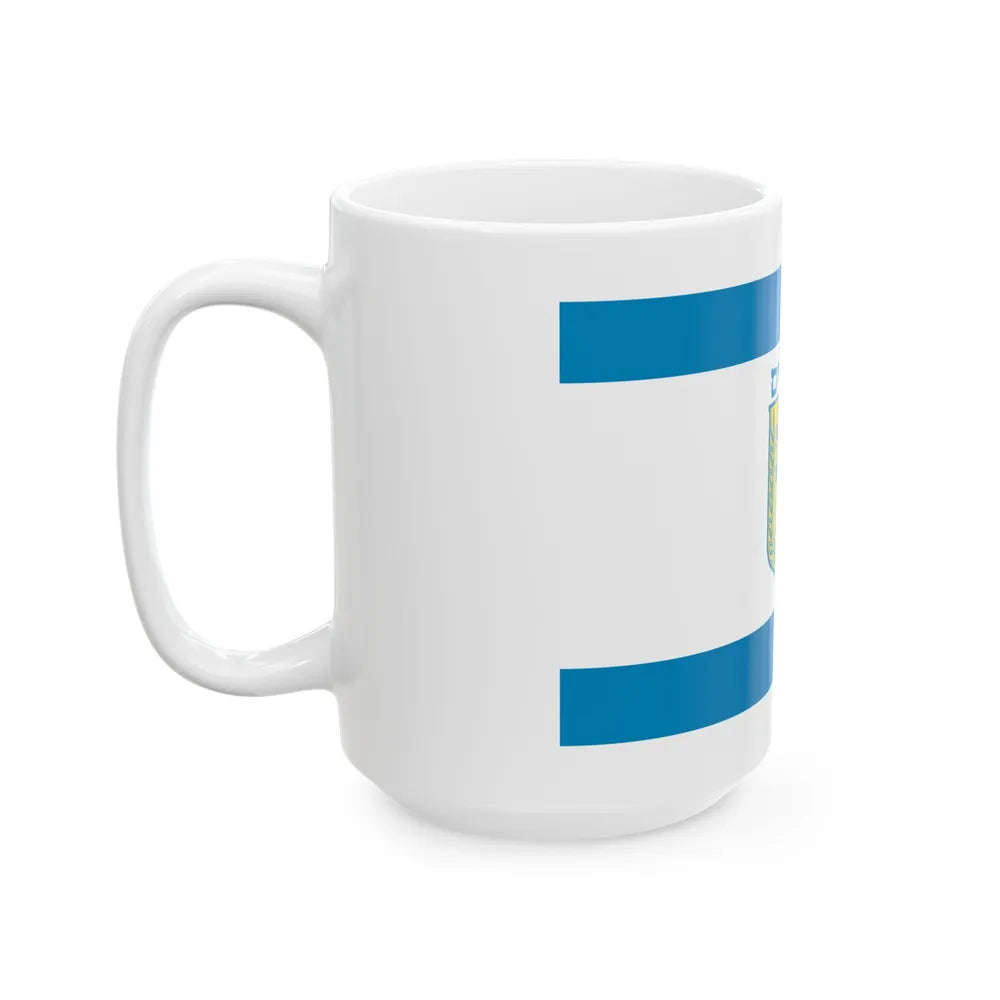 Flag of Jerusalem Israel - White Coffee Mug-Go Mug Yourself