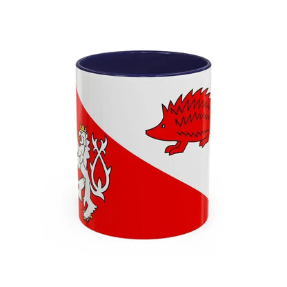 Flag of Jihlava Czech Republic - Accent Coffee Mug 11oz Navy - Go Mug Yourself
