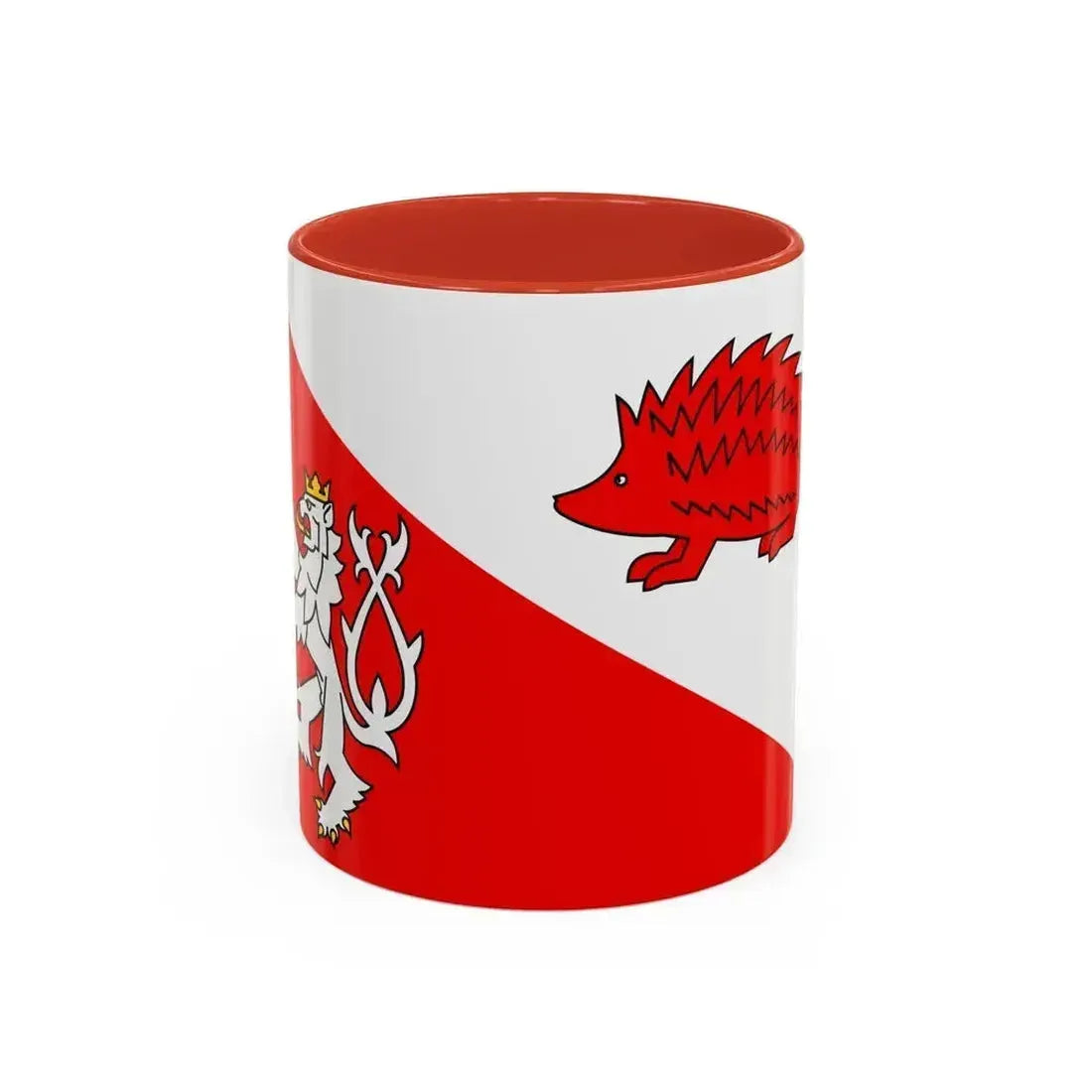 Flag of Jihlava Czech Republic - Accent Coffee Mug 11oz Red - Go Mug Yourself