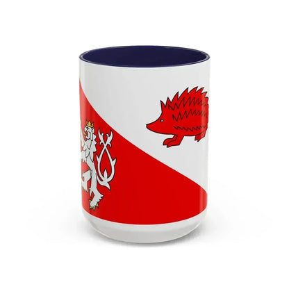 Flag of Jihlava Czech Republic - Accent Coffee Mug 15oz Navy - Go Mug Yourself