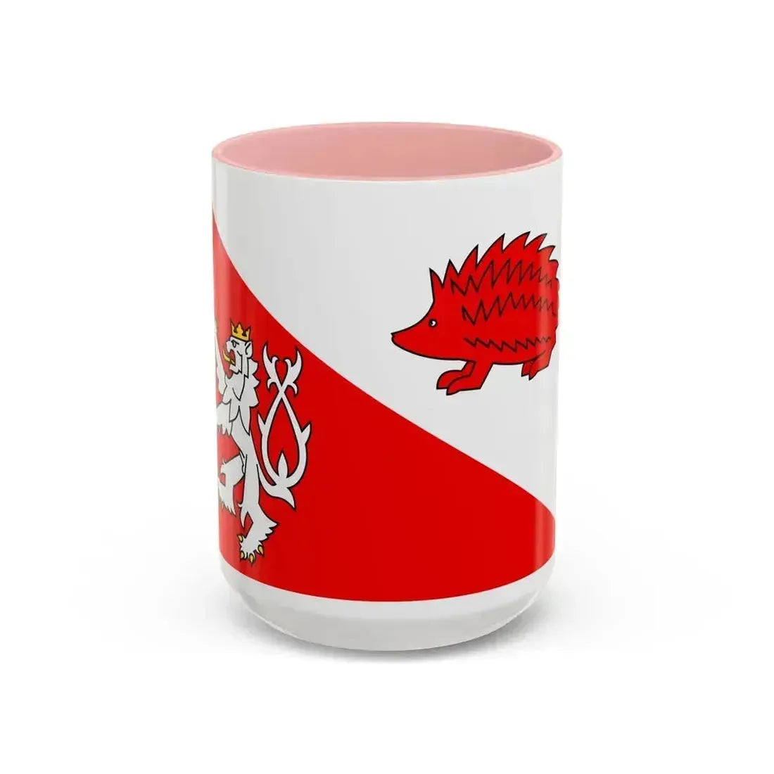 Flag of Jihlava Czech Republic - Accent Coffee Mug 15oz Pink - Go Mug Yourself