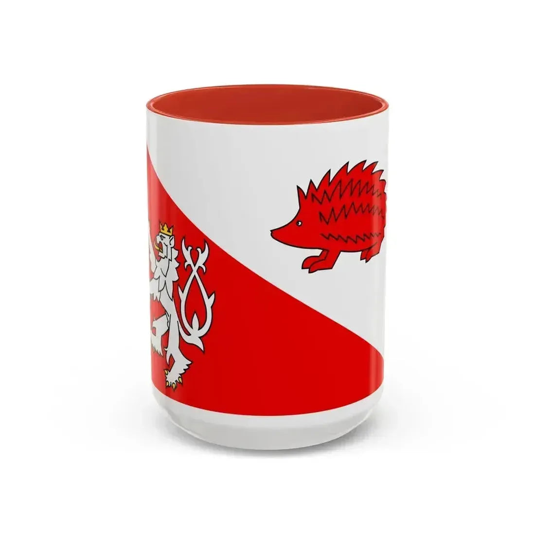 Flag of Jihlava Czech Republic - Accent Coffee Mug 15oz Red - Go Mug Yourself
