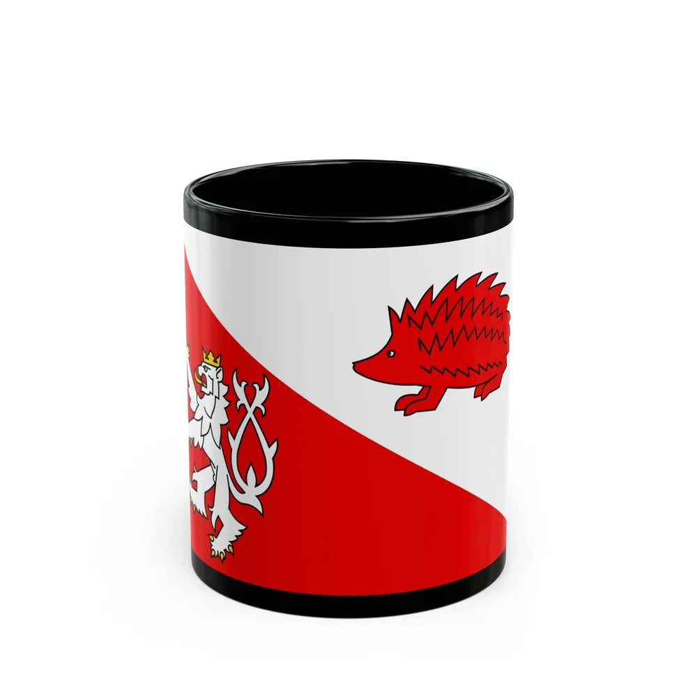 Flag of Jihlava Czech Republic - Black Coffee Mug-11oz-Go Mug Yourself