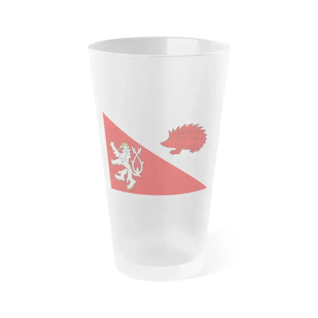 Flag of Jihlava Czech Republic - Frosted Pint Glass 16oz 16oz Frosted - Go Mug Yourself