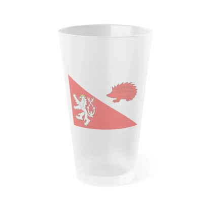 Flag of Jihlava Czech Republic - Frosted Pint Glass 16oz 16oz Frosted - Go Mug Yourself