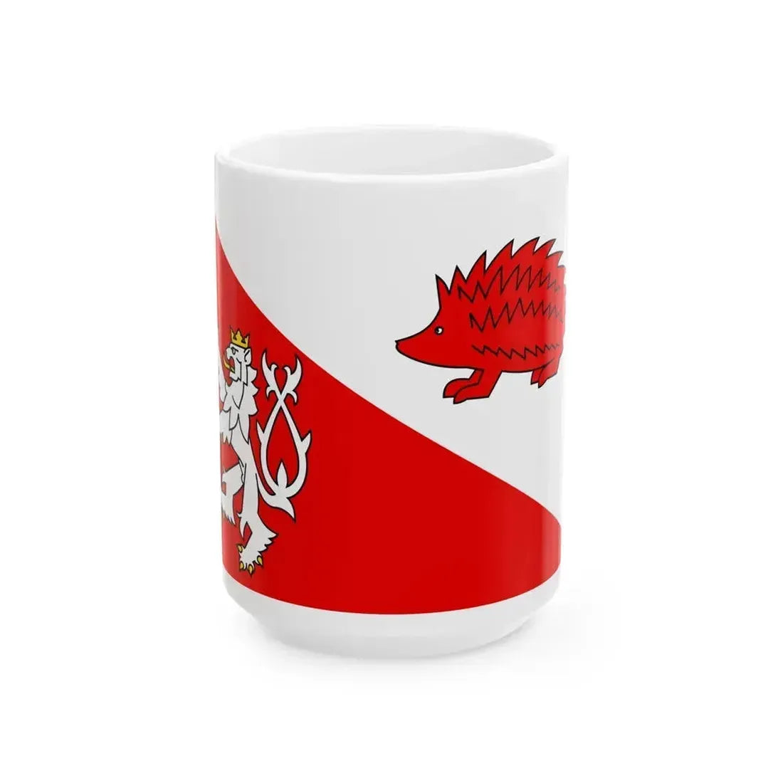Flag of Jihlava Czech Republic - White Coffee Mug 15oz - Go Mug Yourself
