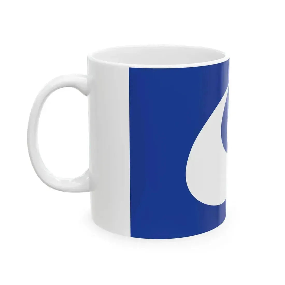 Flag of Jinsekikogen Hiroshima Blue (Japan) White Coffee Mug - Go Mug Yourself