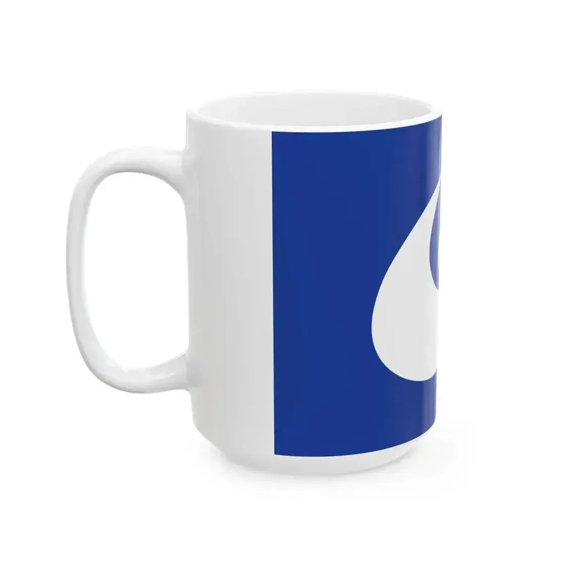 Flag of Jinsekikogen Hiroshima Blue (Japan) White Coffee Mug - Go Mug Yourself