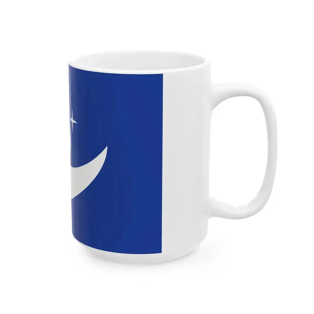 Flag of Jinsekikogen Hiroshima Blue (Japan) White Coffee Mug - Go Mug Yourself