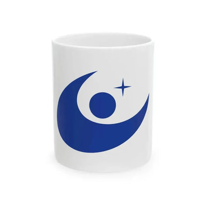 Flag of Jinsekikogen Hiroshima White (Japan) White Coffee Mug 11oz - Go Mug Yourself
