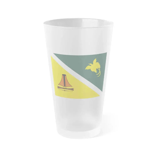 Flag of Jiwaka Papa New Guinea - Frosted Pint Glass 16oz 16oz Frosted - Go Mug Yourself