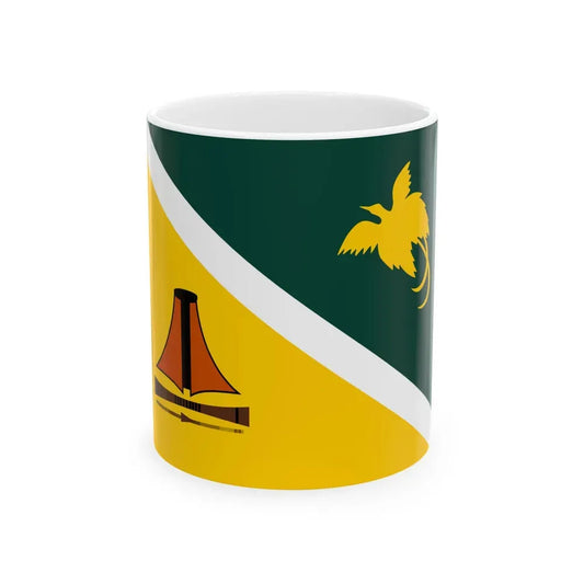 Flag of Jiwaka Papa New Guinea - White Coffee Mug 11oz - Go Mug Yourself