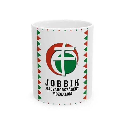 Flag of Jobbik Hungary (Hungary) White Coffee Mug 11oz - Go Mug Yourself