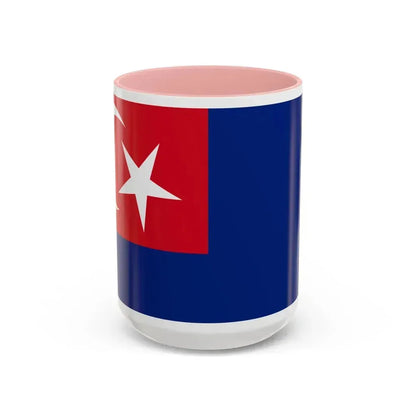Flag of Johor Malaysia - Accent Coffee Mug 15oz Pink - Go Mug Yourself
