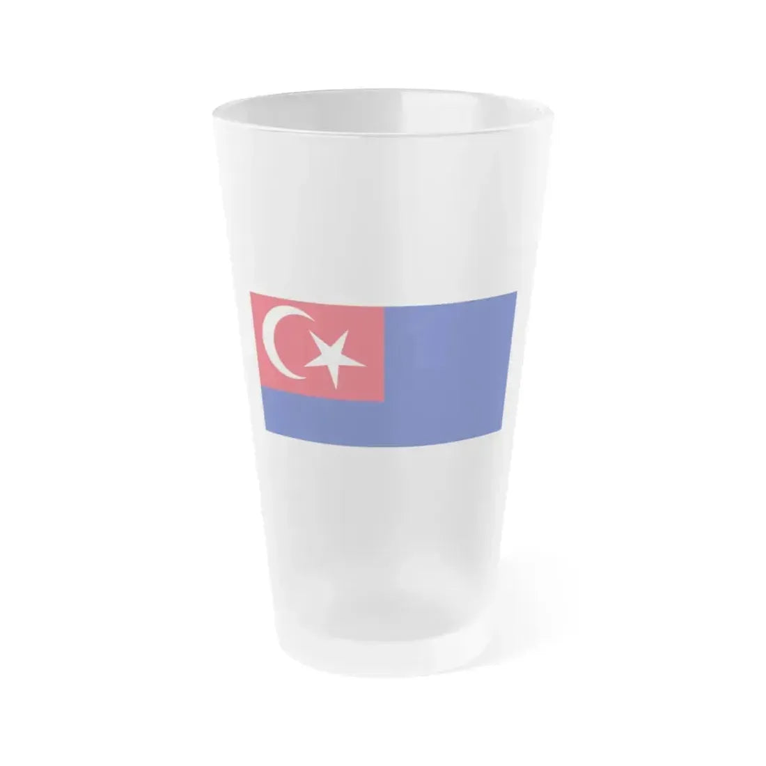 Flag of Johor Malaysia - Frosted Pint Glass 16oz 16oz Frosted - Go Mug Yourself