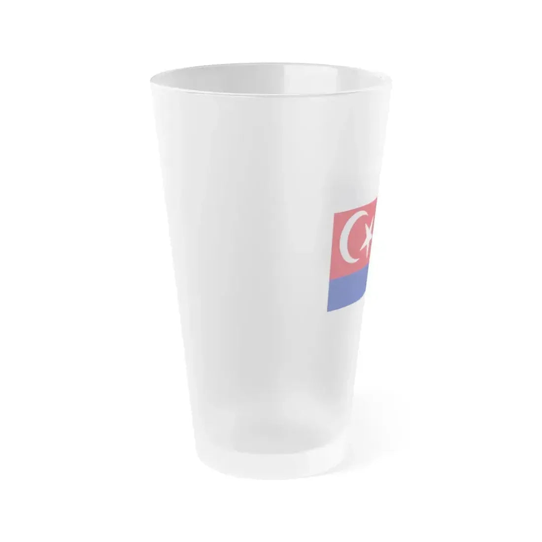 Flag of Johor Malaysia - Frosted Pint Glass 16oz - Go Mug Yourself