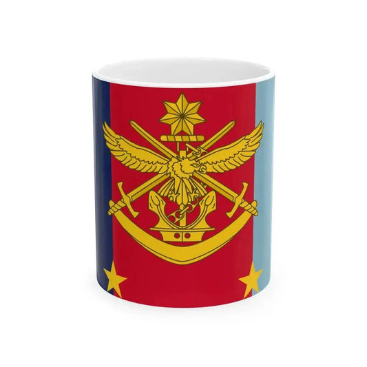 Flag of Joint Commander 2 Star AUS (Australia) White Coffee Mug 11oz - Go Mug Yourself