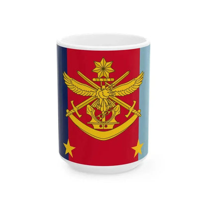 Flag of Joint Commander 2 Star AUS (Australia) White Coffee Mug 15oz - Go Mug Yourself