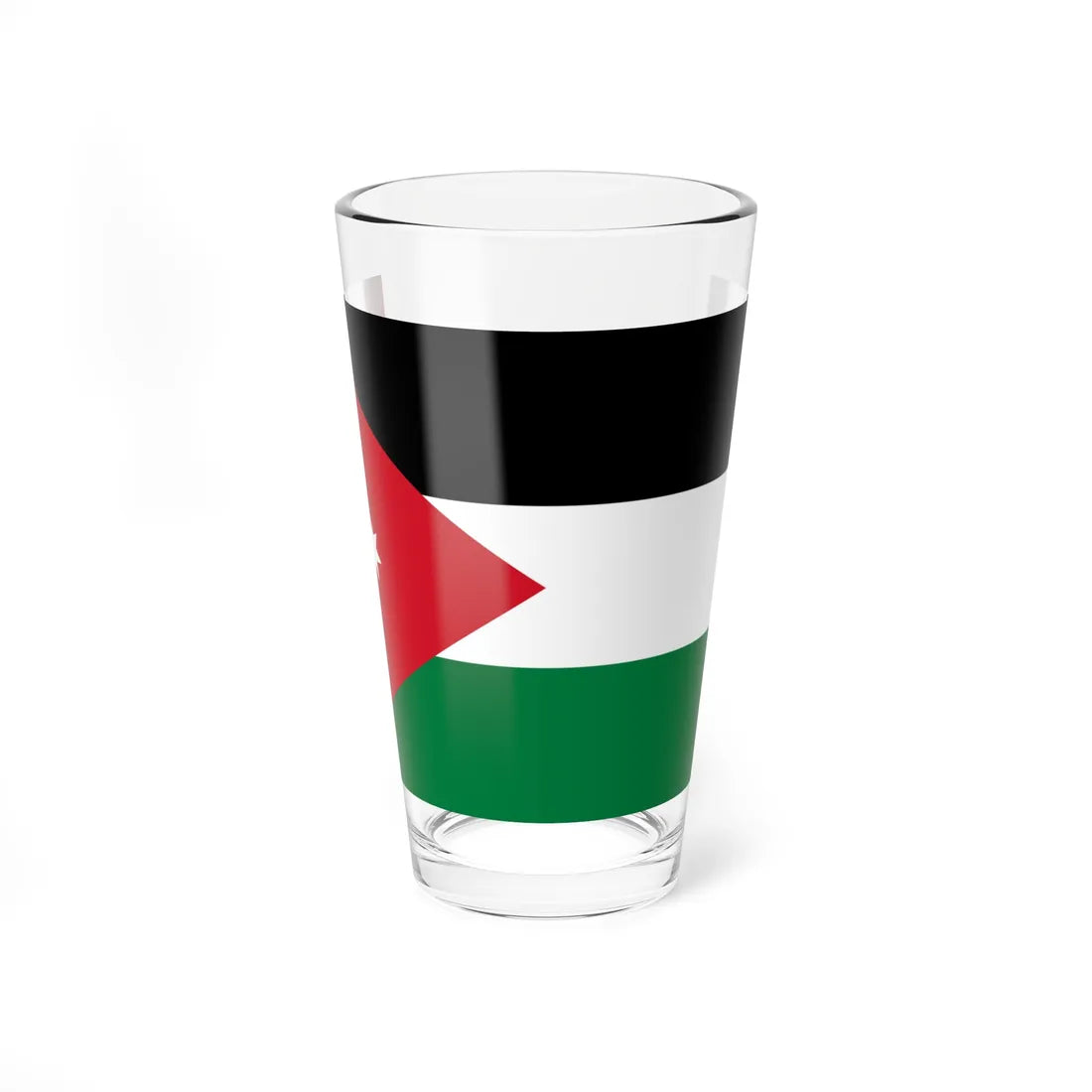 Flag of Jordan 3-2 (Jordan) Pint Glass 16oz 16oz - Go Mug Yourself