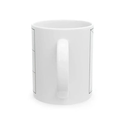 Flag of Jordan colouring page (Jordan) White Coffee Mug - Go Mug Yourself