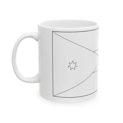 Flag of Jordan colouring page (Jordan) White Coffee Mug - Go Mug Yourself