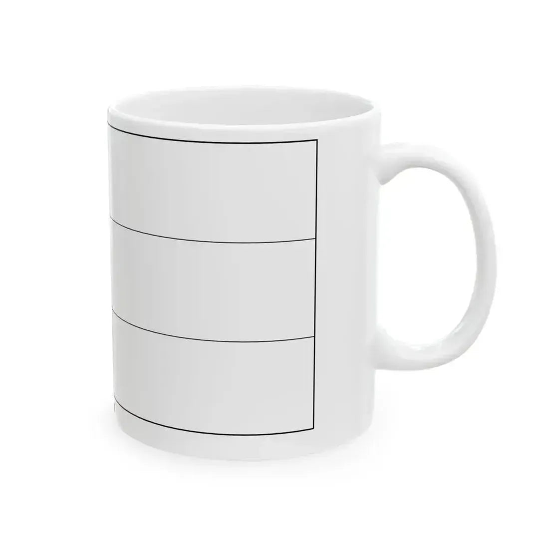 Flag of Jordan colouring page (Jordan) White Coffee Mug - Go Mug Yourself