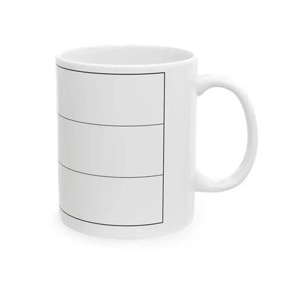 Flag of Jordan colouring page (Jordan) White Coffee Mug - Go Mug Yourself