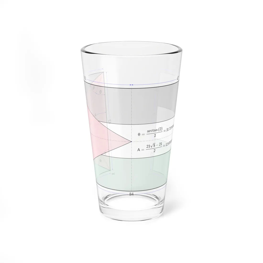 Flag of Jordan construction sheet (Jordan) Pint Glass 16oz 16oz - Go Mug Yourself