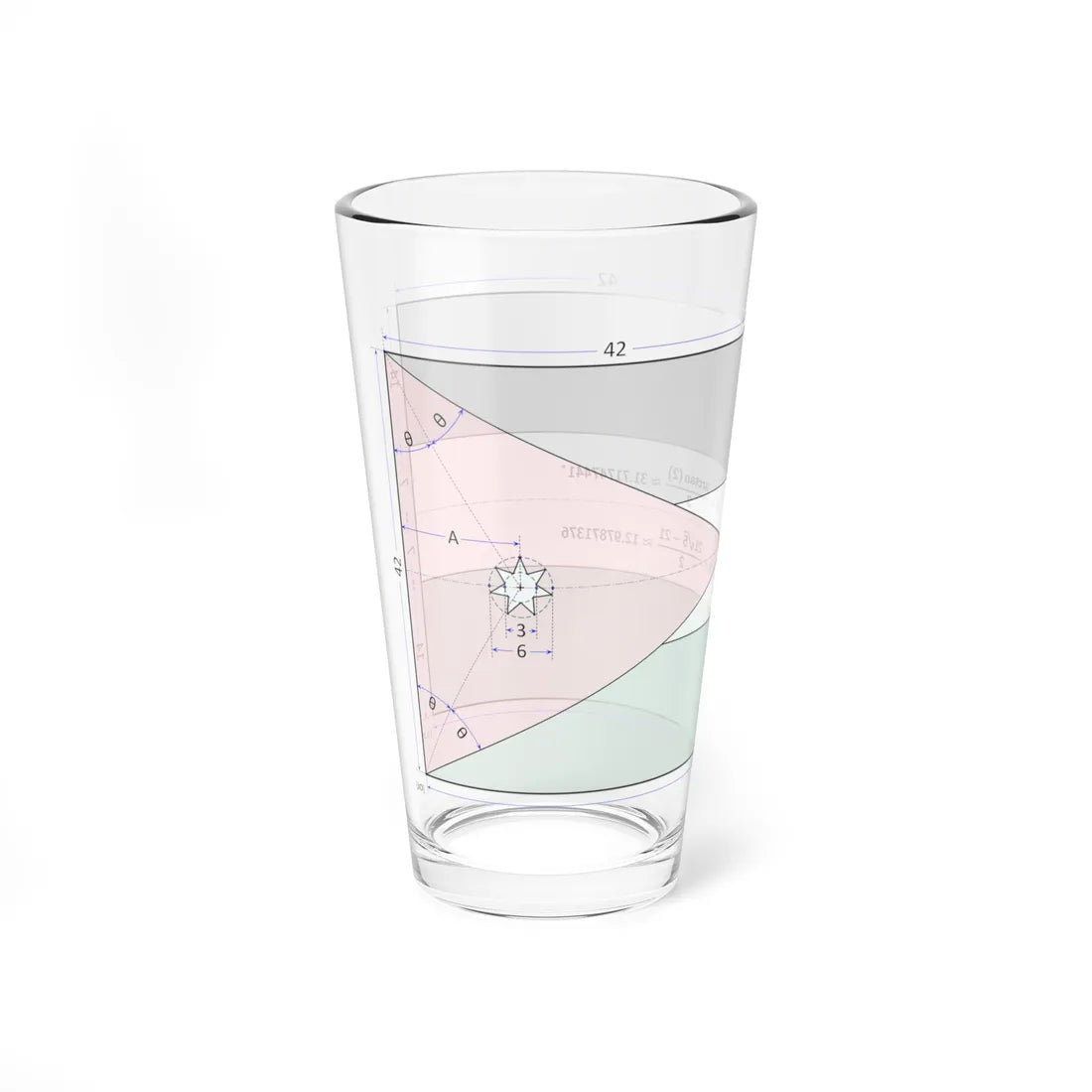 Flag of Jordan construction sheet (Jordan) Pint Glass 16oz - Go Mug Yourself