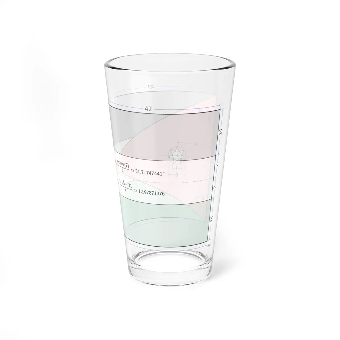 Flag of Jordan construction sheet (Jordan) Pint Glass 16oz - Go Mug Yourself