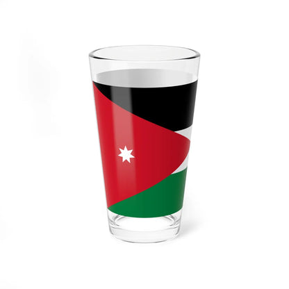 Flag of Jordan (Jordan) Pint Glass 16oz - Go Mug Yourself