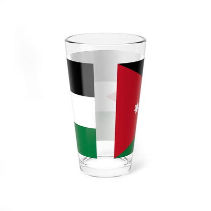 Flag of Jordan (Jordan) Pint Glass 16oz - Go Mug Yourself