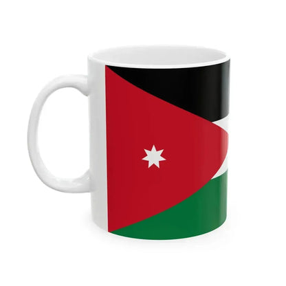 Flag of Jordan (Jordan) White Coffee Mug - Go Mug Yourself