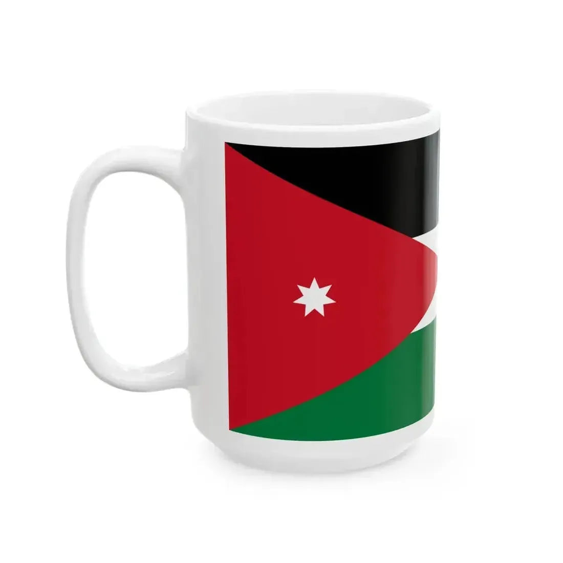 Flag of Jordan (Jordan) White Coffee Mug - Go Mug Yourself