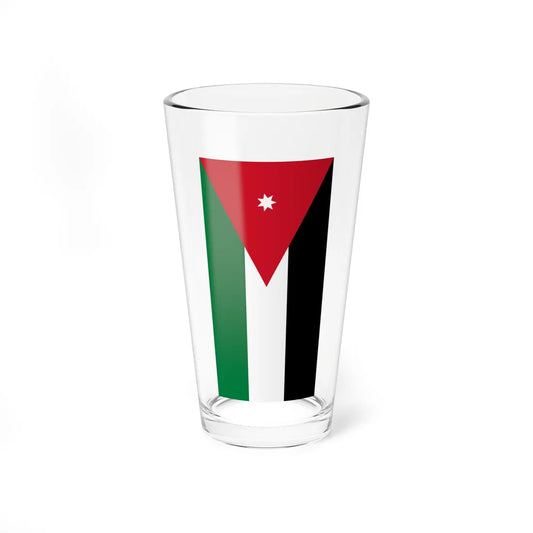 Flag of Jordan vertical (Jordan) Pint Glass 16oz 16oz - Go Mug Yourself