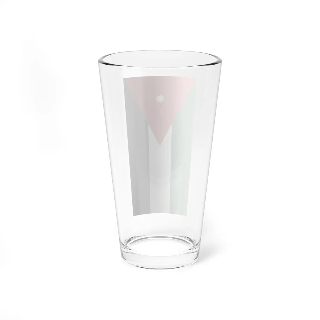 Flag of Jordan vertical (Jordan) Pint Glass 16oz - Go Mug Yourself