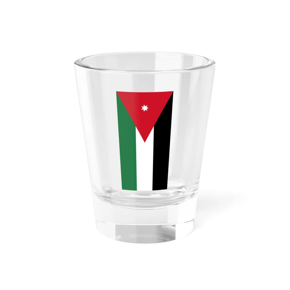 Flag of Jordan vertical (Jordan) Shot Glass 1.5oz 1.5oz - Go Mug Yourself