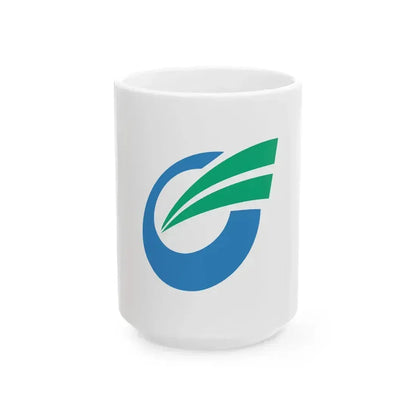 Flag of Joso Ibaraki (Japan) White Coffee Mug 15oz - Go Mug Yourself